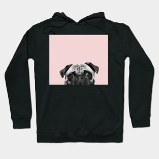 Blush pink Pug pop Hoodie